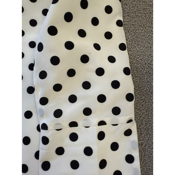 GRACE CHUANG Women's Small Polka Dot Duster Jacket Coat S White Black - Picture 13 of 16